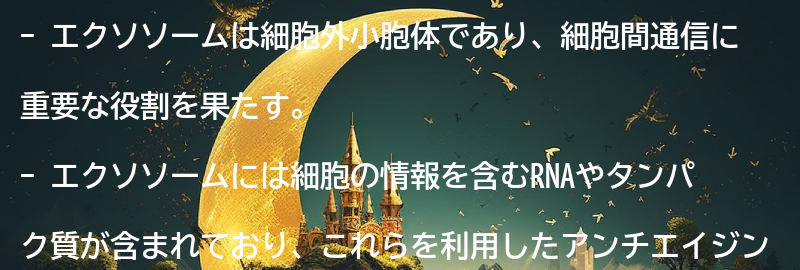 エクソソームがアンチエイジング医療に注目される理由の要点まとめ