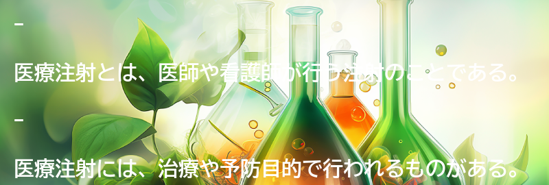 医療注射とは？の要点まとめ