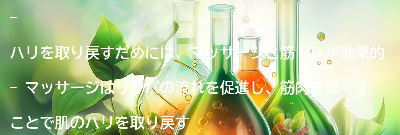 ハリを取り戻すためのマッサージ方法と筋トレの要点まとめ