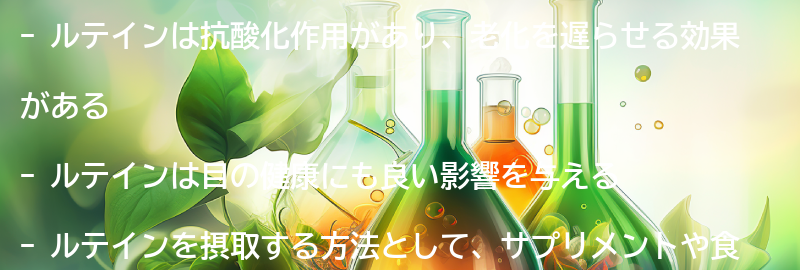 ルテインのアンチエイジング効果とは？の要点まとめ