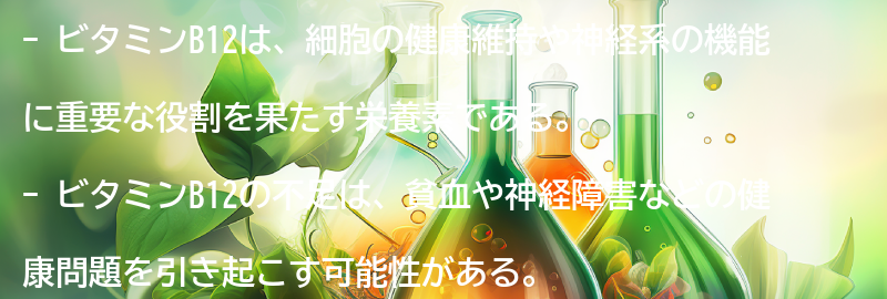 ビタミンB12とは？の要点まとめ