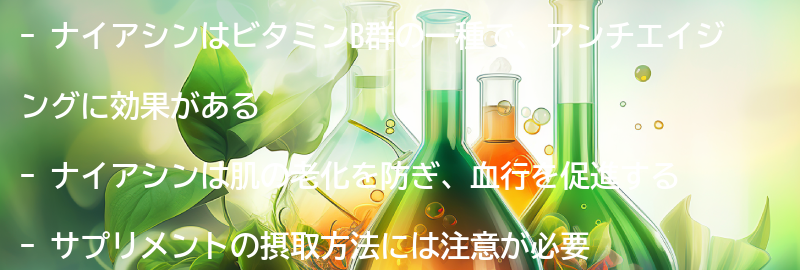 ナイアシンがもたらすアンチエイジング効果とは？の要点まとめ