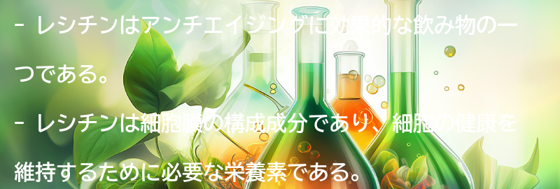 レシチンがアンチエイジングに与える影響の要点まとめ