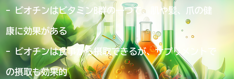 ビオチンの効果とは？の要点まとめ