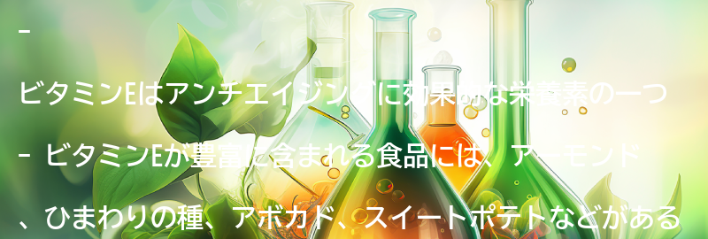 ビタミンEが豊富に含まれる食品の要点まとめ