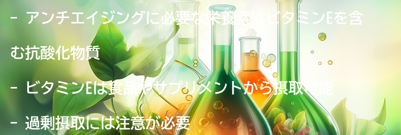 アンチエイジングに必要な栄養素とは？の要点まとめ