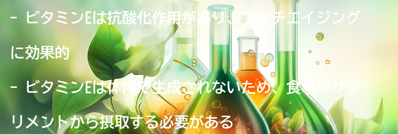 ビタミンEの効果とは？の要点まとめ