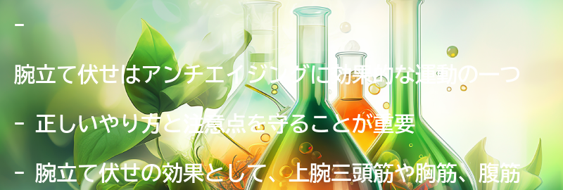 腕立て伏せのやり方と注意点の要点まとめ