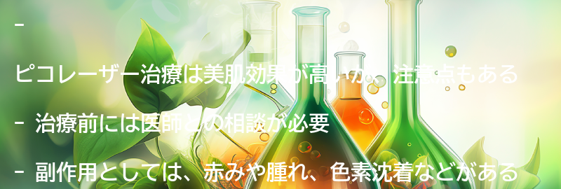 ピコレーザー治療の注意点と副作用についての要点まとめ