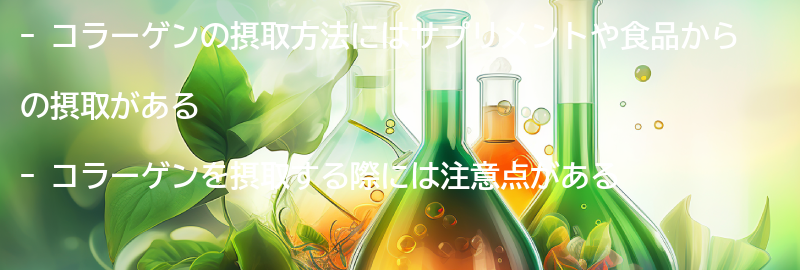 コラーゲンの摂取方法と注意点の要点まとめ