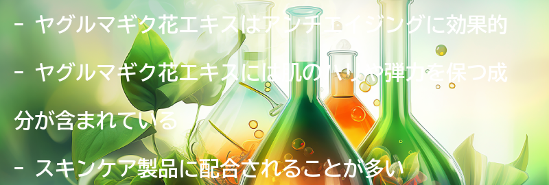 ヤグルマギク花エキスのアンチエイジング効果とは？の要点まとめ