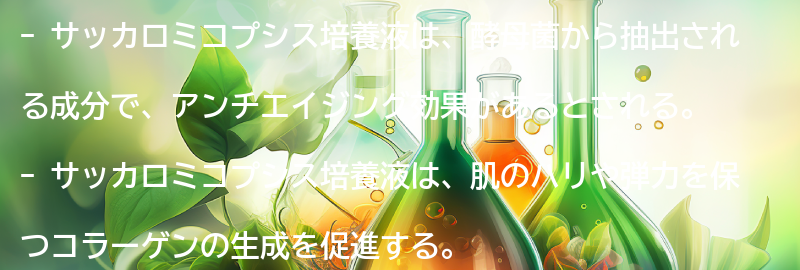 サッカロミコプシス培養液とは？の要点まとめ