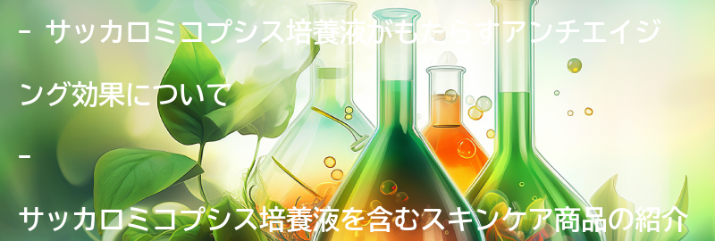 サッカロミコプシス培養液を含むスキンケア商品の紹介の要点まとめ