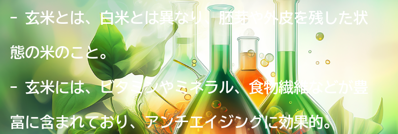 玄米とは？の要点まとめ