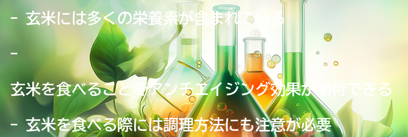 玄米を食べることで得られる栄養素と効果の要点まとめ
