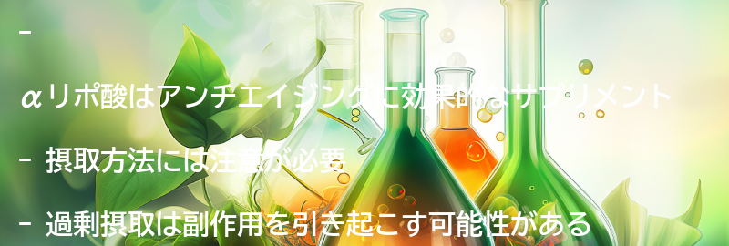 αリポ酸の摂取方法と注意点の要点まとめ