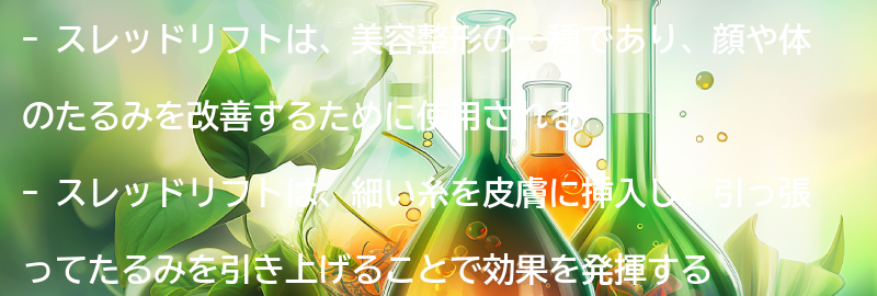 スレッドリフトとは？の要点まとめ
