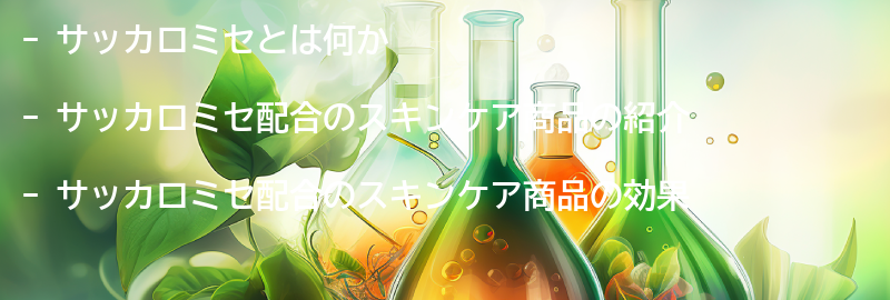 サッカロミセ配合のスキンケア商品の紹介の要点まとめ