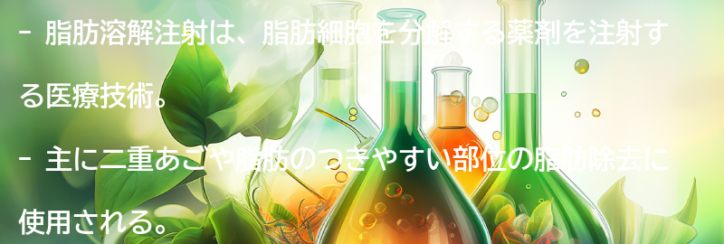 脂肪溶解注射とは？の要点まとめ