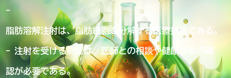 脂肪溶解注射を受ける前に知っておきたいことの要点まとめ