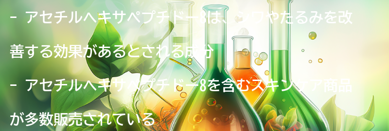 アセチルヘキサペプチドー8を含むスキンケア商品の紹介の要点まとめ