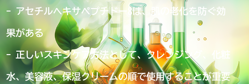 アセチルヘキサペプチドー8を使った正しいスキンケア方法の要点まとめ