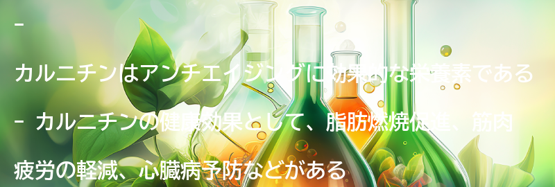 カルニチンを摂取することで得られる健康効果とは？の要点まとめ