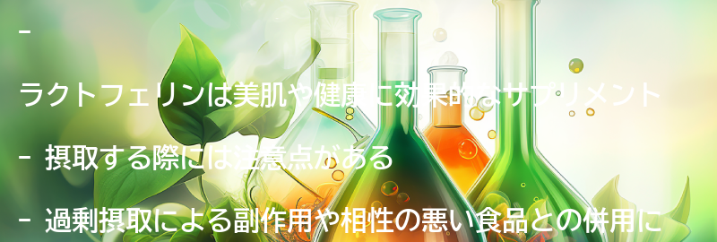 ラクトフェリンを摂取する際の注意点の要点まとめ