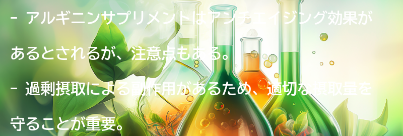アルギニンサプリメントの注意点と副作用についての要点まとめ