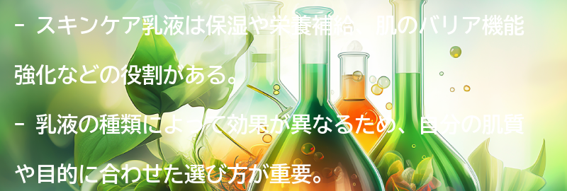 スキンケア乳液の役割とは？の要点まとめ
