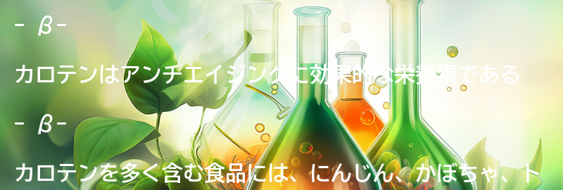 β-カロテンを含む食品の紹介の要点まとめ