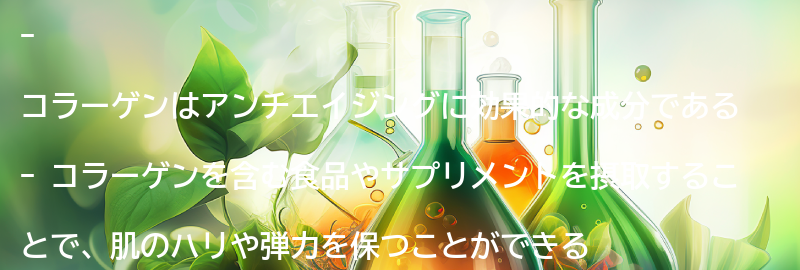 コラーゲンを含む食品とサプリメントの紹介の要点まとめ