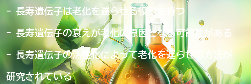 長寿遺伝子の衰えと老化の関係とは？の要点まとめ