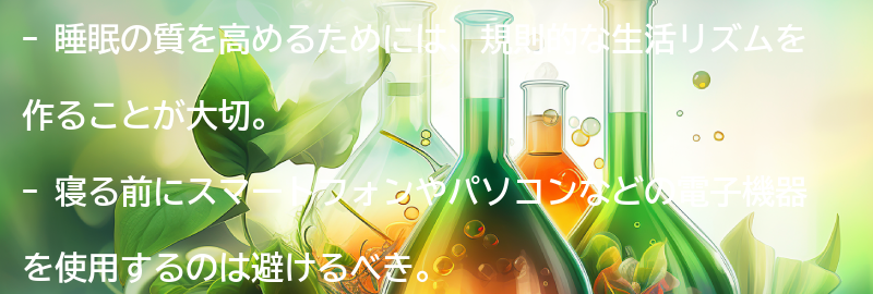 睡眠の質を高めるためには？の要点まとめ