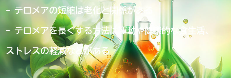 テロメアを長くする方法とは？の要点まとめ