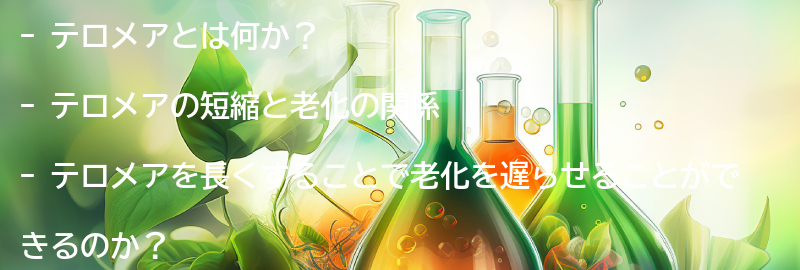 テロメアを長くすることで老化を遅らせることができるのか？の要点まとめ