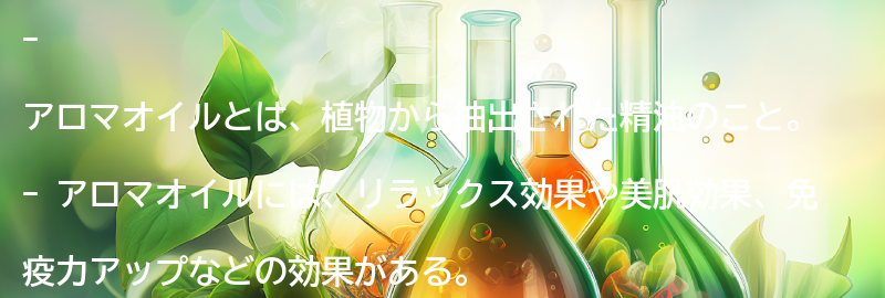 アロマオイルとは？の要点まとめ