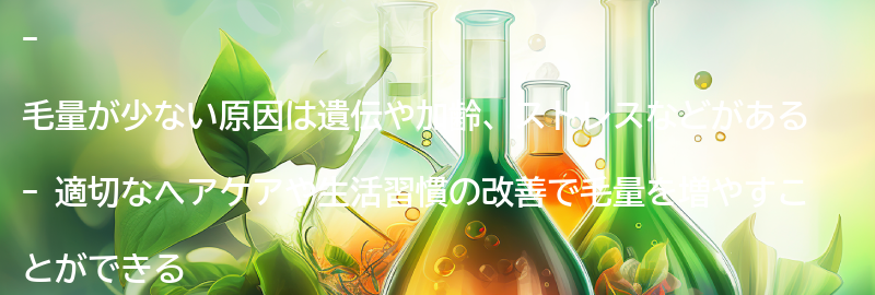毛量が少ない原因とは？の要点まとめ