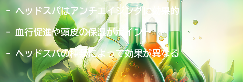 アンチエイジングに効果的なヘッドスパのポイントの要点まとめ