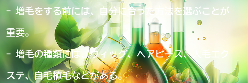 増毛をする前に知っておきたいことの要点まとめ