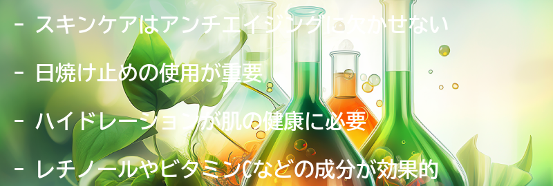 スキンケアによるアンチエイジングの効果的な方法の要点まとめ