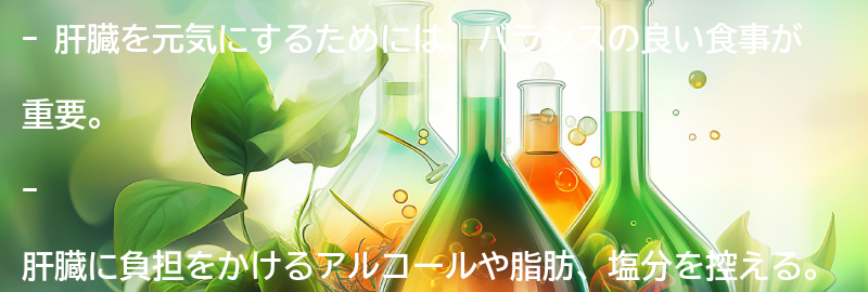 肝臓を元気にするための食事法の要点まとめ