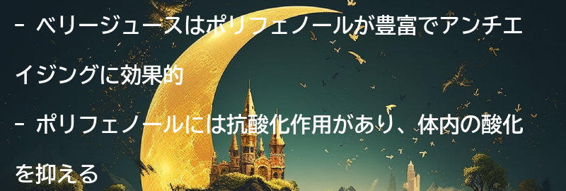 ベリージュース：ポリフェノールが豊富で老化防止に効果的の要点まとめ