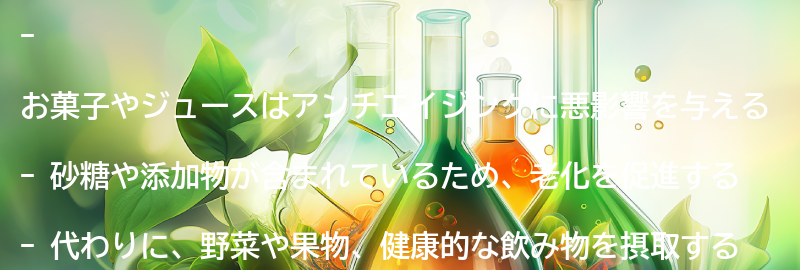 お菓子やジュースはアンチエイジングに悪影響を与えるの要点まとめ