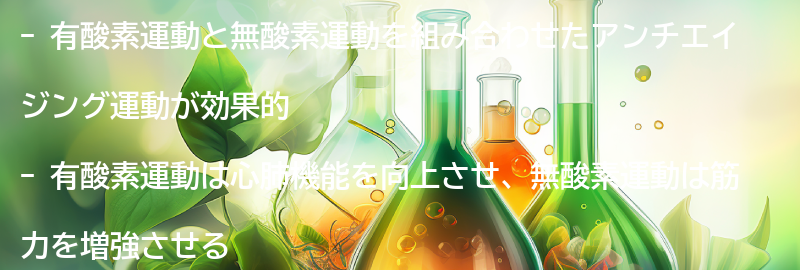 有酸素運動と無酸素運動を組み合わせたアンチエイジング運動の効果の要点まとめ