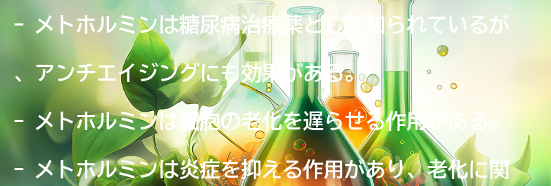 メトホルミンのアンチエイジング効果とは?の要点まとめ