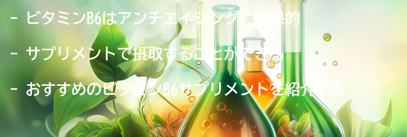 ビタミンB6サプリメントのおすすめ商品紹介の要点まとめ