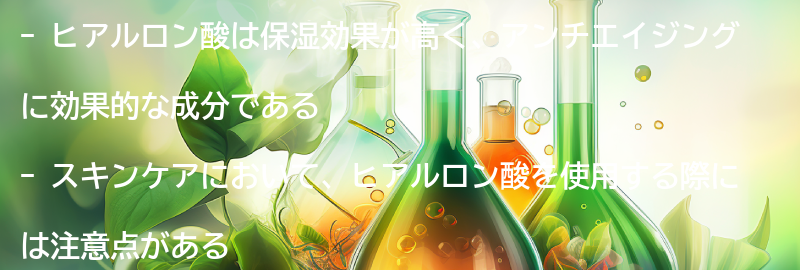 ヒアルロン酸を使ったスキンケアの注意点の要点まとめ