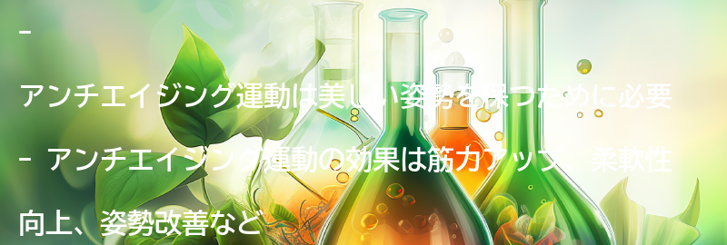 アンチエイジング運動の効果の要点まとめ