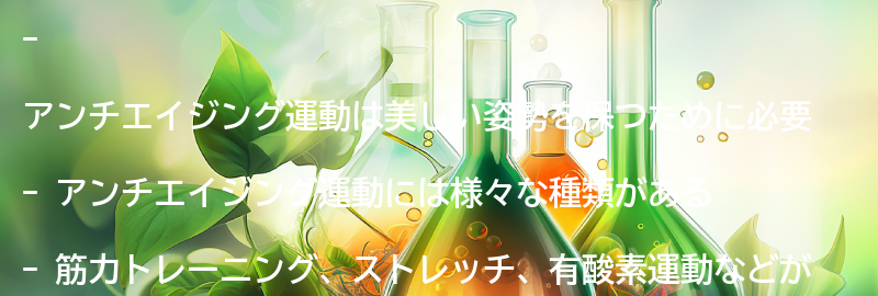 アンチエイジング運動の種類の要点まとめ